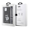Чехол Lagerfeld Crossbody cardslot PU Saffiano Monogram NFT Choupette Hard для iPhone 14, черный