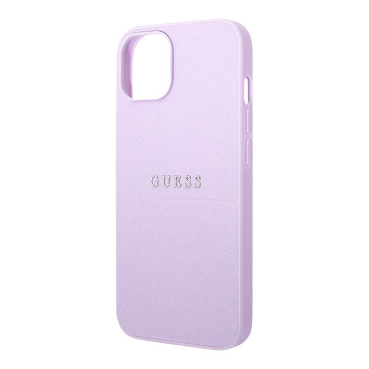 Чехол Guess PU Saffiano with Metal logo Hard для iPhone 11, фиолетовый