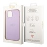 Чехол Guess PU Saffiano with Metal logo Hard для iPhone 11, фиолетовый