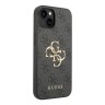 Guess для iPhone 15 чехол PU 4G Big metal logo Hard Grey