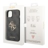 Guess для iPhone 15 чехол PU 4G Big metal logo Hard Grey