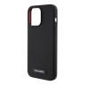 Lagerfeld для iPhone 15 Pro Max чехол Liquid silicone Metal plate logo Hard Black (MagSafe)