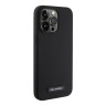 Lagerfeld для iPhone 15 Pro Max чехол Liquid silicone Metal plate logo Hard Black (MagSafe)