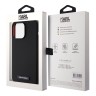 Lagerfeld для iPhone 15 Pro Max чехол Liquid silicone Metal plate logo Hard Black (MagSafe)