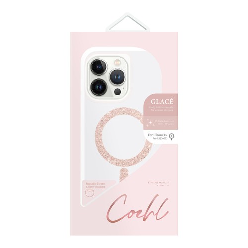 Uniq для iPhone 15 Pro чехол COEHL Glace Rose Gold (MagSafe)