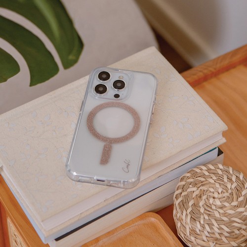 Uniq для iPhone 15 Pro чехол COEHL Glace Rose Gold (MagSafe)