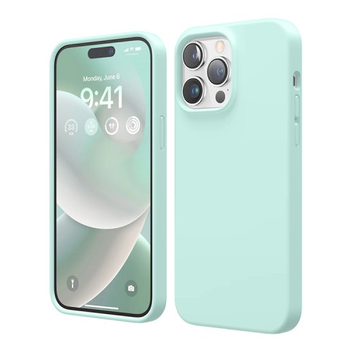 Elago для iPhone 14 Pro чехол Soft silicone (Liquid) Aqua Sky