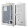 Guess для iPhone 15 Pro Max чехол Crossbody PC/TPU 4G Hard + Nylon cord Blue