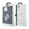 Lagerfeld для iPhone 15 Pro Max чехол Crossbody cardslot PU Saffiano NFT Karl&Choupette Hard Black