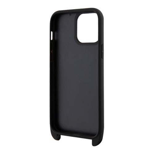 Karl Lagerfeld для iPhone 15 Pro Max чехол Crossbody cardslot PU Saffiano NFT Karl&Choupette Hard Black