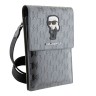 Lagerfeld для смартфонов сумка Wallet Phone Pouch Saffiano Monogram NFT Karl Ikonik Silver