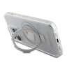 Hello Kitty для iPhone 15 Pro Max чехол PC/TPU Kitty Head + Ring Stand Hard Glitter Transp (MagSafe)