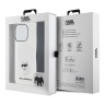 Karl Lagerfeld для iPhone 15 Pro чехол Crossbody PC/TPU NFT Choupette + Big Strap Hard Transparent