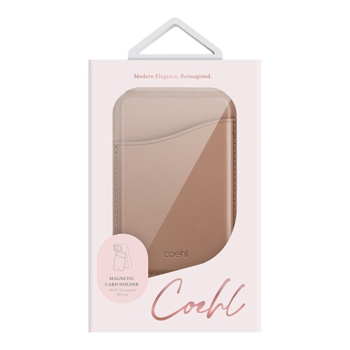Uniq магнитный бумажник COEHL ESME Magnetic cardholder with Mirror and Stand Dusty Nude
