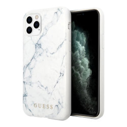 Чехол Guess Marble Design Hard для iPhone 11 Pro Max, белый