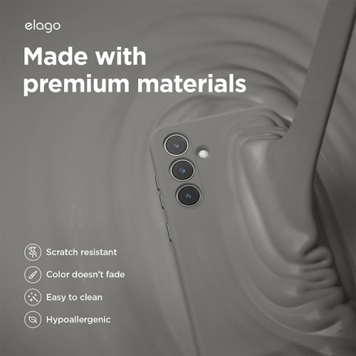 Elago для Galaxy S24 чехол Soft silicone (Liquid) Medium Grey