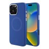 Mercedes для iPhone 16 Pro Max чехол Liquid silicone Ring Metal camera Hard Blue (MagSafe)