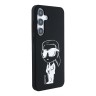 Karl Lagerfeld для Galaxy S25 чехол Liquid Silicone NFT Graffiti Karl Ikonik Hard Black (MagSafe)