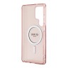 Guess для Galaxy S25 Ultra чехол PC/TPU Glitter Circle Hard Pink (MagSafe)