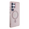 Guess для Galaxy S25 Ultra чехол PC/TPU Glitter Circle Hard Pink (MagSafe)