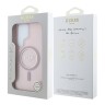 Guess для Galaxy S25 Ultra чехол PC/TPU Glitter Circle Hard Pink (MagSafe)