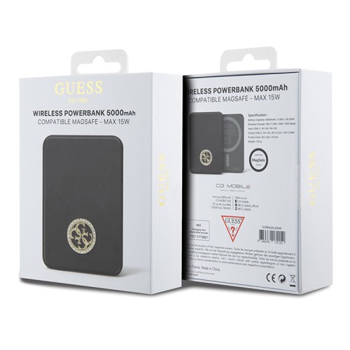 Guess АКБ MagSafe with 4G Diamond logo 5000 mAh 15W Black