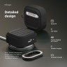 Elago для AirPods 4 чехол Armor Silicone Hang case Black