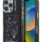 Karl Lagerfeld для iPhone 16 Pro Max чехол PC/TPU Sketch Metal Camera Hard Black