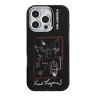 Karl Lagerfeld для iPhone 16 Pro Max чехол PC/TPU Sketch Metal Camera Hard Black