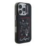 Karl Lagerfeld для iPhone 16 Pro Max чехол PC/TPU Sketch Metal Camera Hard Black