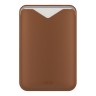 Uniq картхолдер Lyden EVO магнитный кожаный с подставкой для телефона, Caramel
