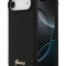 Guess для iPhone Air чехол Liquid silicone Gold metal logo Hard Black (MagSafe)