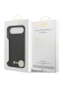 Guess для iPhone Air чехол Liquid silicone Gold metal logo Hard Black (MagSafe)
