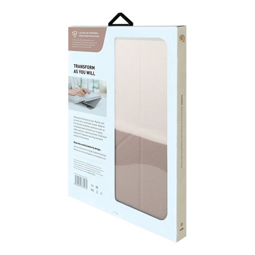 Чехол Uniq Camden Anti-microbial для iPad Pro 11 (2022/21) с отсеком для стилуса, розовый