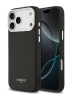 Lacoste для iPhone 17 Pro Max чехол PU Grained Metal Foil logo & Cam Hard Black/Silver (MagSafe)
