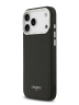 Lacoste для iPhone 17 Pro Max чехол PU Grained Metal Foil logo & Cam Hard Black/Silver (MagSafe)