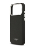 Lacoste для iPhone 17 Pro Max чехол PU Grained Metal Foil logo & Cam Hard Black/Silver (MagSafe)