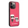 Чехол Lagerfeld PU Karl & Choupette Hard для iPhone 13 Pro Max, фуксия