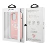 Чехол Guess Liquid Silicone 4G Big logo Hard для iPhone 13 Pro, розовый