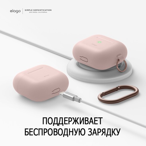 Чехол Elago Silicone Hang case для AirPods 3 (2021), розовый