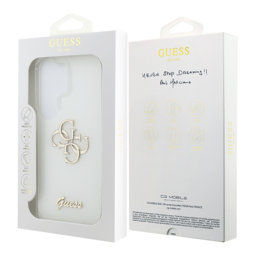 Guess для Galaxy S26 Ultra чехол IML 4G Big metal and Script logo Metal cam Hard White