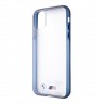 Чехол BMW M-Collection Transparent Hard Metal effect для iPhone 11, синяя рамка