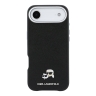 Karl Lagerfeld для iPhone Air чехол PU Saffiano FW NFT Karl&Choupette metal & Cam Black (MagSafe)