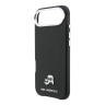 Karl Lagerfeld для iPhone Air чехол PU Saffiano FW NFT Karl&Choupette metal & Cam Black (MagSafe)