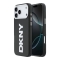DKNY для iPhone 17 Pro чехол PU Full Wrapped leather Verical logo Metal Cam Hard Black (MagSafe)