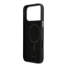 DKNY для iPhone 17 Pro чехол PU Full Wrapped leather Verical logo Metal Cam Hard Black (MagSafe)