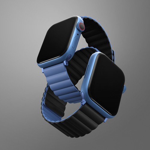 Ремешок Uniq Revix reversible Magnetic для Apple Watch 49-46-45-44 mm, синий/черный