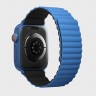 Ремешок Uniq Revix reversible Magnetic для Apple Watch 42-44-45-49 mm, синий/черный