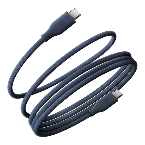 Energea Кабель HELIX 60 USB-C to USB-C 60W 480 Mbps Magnetic Blue 1.5m