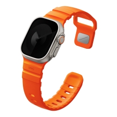 Uniq для Apple Watch 49/46/45/44 mm ремешок Alton Silicon Strap Flame Orange